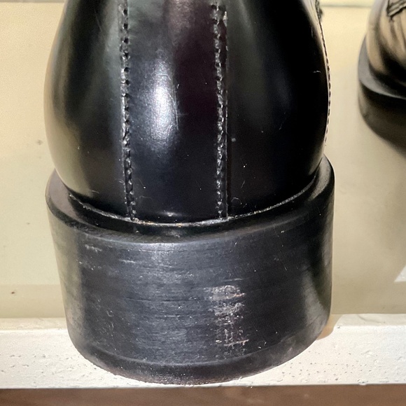 AGL Attilio Giusti Leombruni Black Leather Lace Up Combat Boots Size 9.5 - Picture 9 of 16